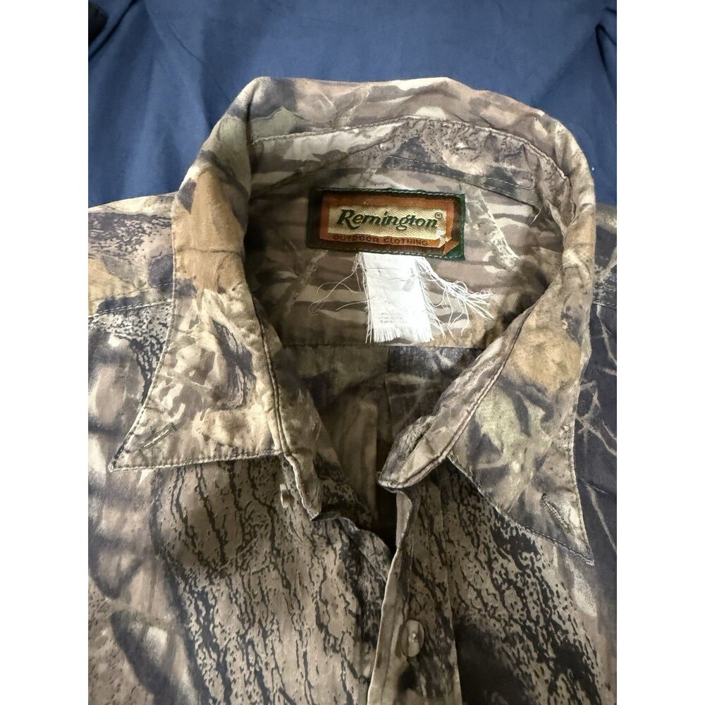 Vintage Remington Shirt Outdoor Hunting Large long Sleeve  Western Men's